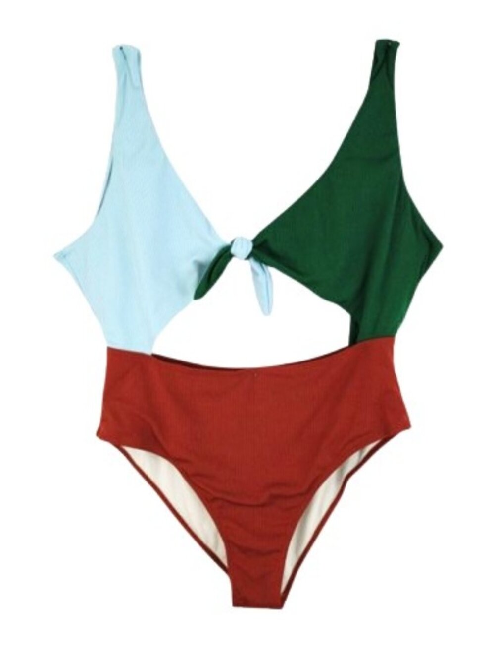 Plus Size 3X Colorblock Cutout One Piece Swimsuit